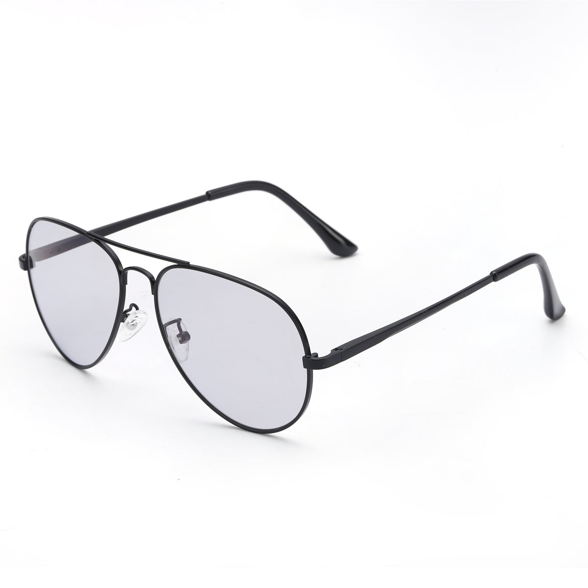 5222 Aviator Sunglasses Large Aviator Matte Black Frames Photochromic 